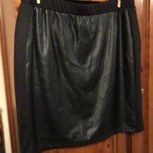 Faux leather skirt